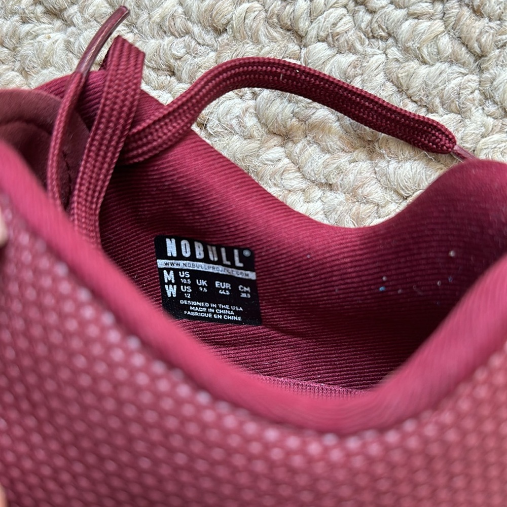 NOBULL Outwork Trainer, Maroon with Grey Bottom, M10.5 - Picture 8 of 8